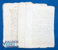 17th century Manuscript – written on approx. 38pp folio, in Latin, appears to be taken from a