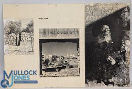 Robert Capa: display board containing three original b&w photographs of Isreal on liberation in 1948