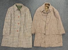 2x Vintage Harris Tweed Men’s Overcoats, Jackets, Cape: to include a good cape retailed by Harrods