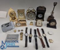 Wrist Watches Clock Collection: a mixed lot of new and old assorted clocks and watches to include