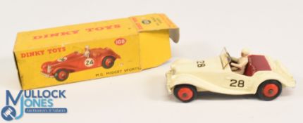 Dinky Toys No 108 M.G. Midget Sports Cream with Red hubs Good clean example in original box