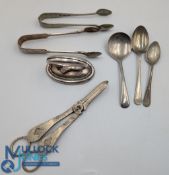 Vintage Shipping Cruise Liner SS Cunard Co Ship Grape Scissors: made by Walker & Hall, silver