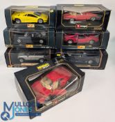 Large Scale Burago / Maisto Diecast Models 1:18 Burago Jaguar E Cabriolet 1961, Ferrari GTO 1984,