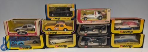Corgi Diecast Selection of Car, Van, Racing Cars 154 J.P.S. Lotus, 156 Graham Hill Shadow, 503