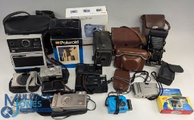 Camera Collection: a good lot to include vintage modern cameras, with examples of Rollei A110 in