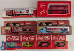 Selection of Coca Cola Diecast Models to include Routemaster Bus, Articulated lorries, 1930s
