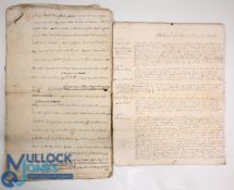 Branton Eastside – Northumberland 1712 1769 - Abstract of Title 1712-1759 – 10 pages large folio