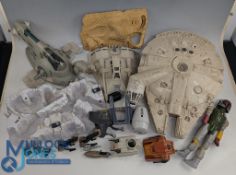 Star Wars Vehicle Selection All unboxed to include Millenium Falcon, Boba Fett Slave, Snow Speeder