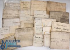 Parchment Deed Selection (#100) 18th & 19th C – a quantity of assorted deeds, many interesting
