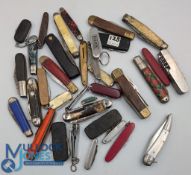 Pocket Penknives: a mixed lot of assorted more modern items (#34). Over 18 Collection Only with ID