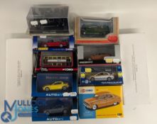 Collection of Cars Buses, Lorries Auto art Mazda RX-8 2 variations, Motorart Volvo, Police