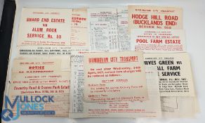 Birmingham City Transport Poster Style Notices of Fare Changes, routes etc mostly dated from the