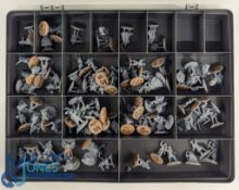 Miniature Metal RAFM 20mm Wargaming Figures large quantity in plastic divided storage box