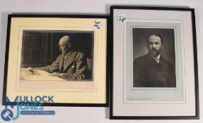 Thomas Hardy – two b&w portraits of Hardy, one showing him as a younger man (by Bernaud), and the