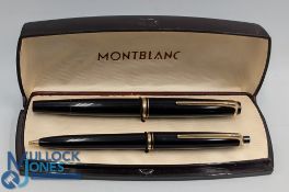 Vintage Montblanc Trio No. 22, 26, Fountain Pen Set, in original plastic display case, black and
