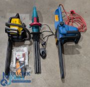 Gardening Power tools: to include a Bosch rechargeable hedge cutter, McCullock chain saw (petrol),