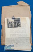 WWII - The Sinking of the Zamzam, original typescript with Ms corrections, on approx 55pp 4 to
