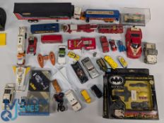 Selection of Playworn Diecast Cars Some larger scale commercials together with Onyx Racing cars in