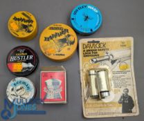 Vintage Air Rifle Pellet Tins Boxes: part used tins of 500 Eley Wasp.22, Hustler Harrier.22 and .117