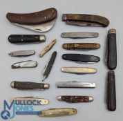 Vintage Penknives: a good, assorted period collection to include a MS Fairsea - passenger ship -