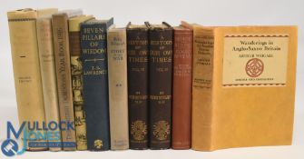 Ten Hardback Books to include Wanderings in Anglo-Saxon Britain c1927 Arthur Weigall, Behind the