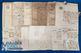 Spanish Documents c1850: a qty of original manuscript documents in Spanish, some relating to the