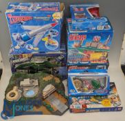 Gerry Anderson Toys Thunderbirds Tracy Island, Thunderbird 1 playset, Thunderbird 2 with 4 set, Fab1