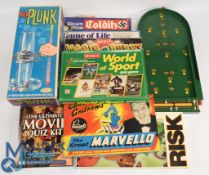 Selection of Vintage Games To include Parker Colditz, Magic Robot, Games of Life, Risk, Per Plunk,
