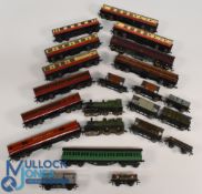 Hornby Dublo Metal Railway Coaches and Rolling Stock together with 2 metal kit made Steam