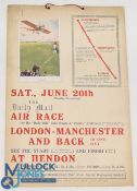 Aviation - Hendon Easter Airshow large Showcard Poster - Hendon Saturday 20th June 1914, with