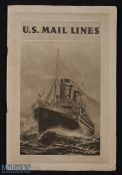 US Mail Lines early 1920s - an impressive 24 page publication, with 21 photographs of their ships