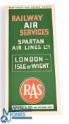 Railway Air Service. London - Isle of Wight. November 1935. A 4 page threefold brochure with