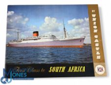 Union Castle Brochure advertising the First Class Accommodation on the Route from Southampton to