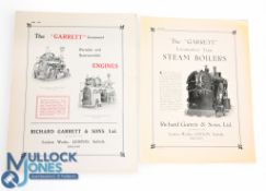 The Garrett Compound Portable & Semi-Portable Engines, c1910. A 4 page brochure illustrating and