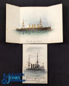 1906-10 Japanese hand painted Cards - British Navy Cards and Boer War Interest: of HMS Terrible in