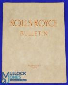 Automotive - Rolls Royce Bulletin - January 1958 Publication - A quality 36 page monthly pictorial