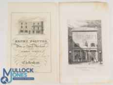 Wine & Spirit Merchant Handbill, Cheltenham c1826-28 - fine view of Henry Pointer, Wine and