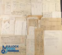 Furness Railway collection of documents, counterfoils, receipts, indentures, luggage ticket - with