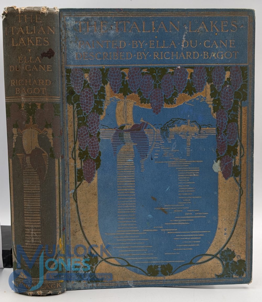 Italy - 'The Italian Lakes' painted by Ella du Cana described by Richard Bagot 1905 - a good size