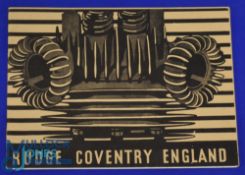 Automotive - Rudge - Whitworth Motor Cycles Sales Catalogue 1934 - 12 page sales catalogue