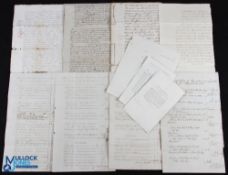 Kelso - Roxburghshire 1778-1840. An archive of 13 mss and printed documents and letters relating