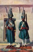 India & Punjab - Akalis at Amritsar - vintage antique postcard showing a Sikh Akalis at Amritsar,