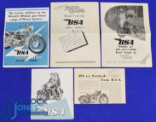 Automobile - BSA Motor Cycles 1949 Sales Catalogue - fold out sales catalogue illustrating nine of