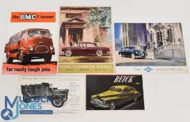 Automobile Sales Catalogues (5) features The BMC 7 Tonner 1955 fold out Poster - 5 photographs
