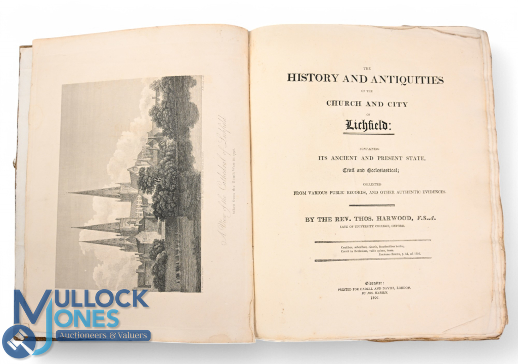 The History of The Antiquities of The Church and The City of Lichfield by Thomas Harwood printed - Image 2 of 4