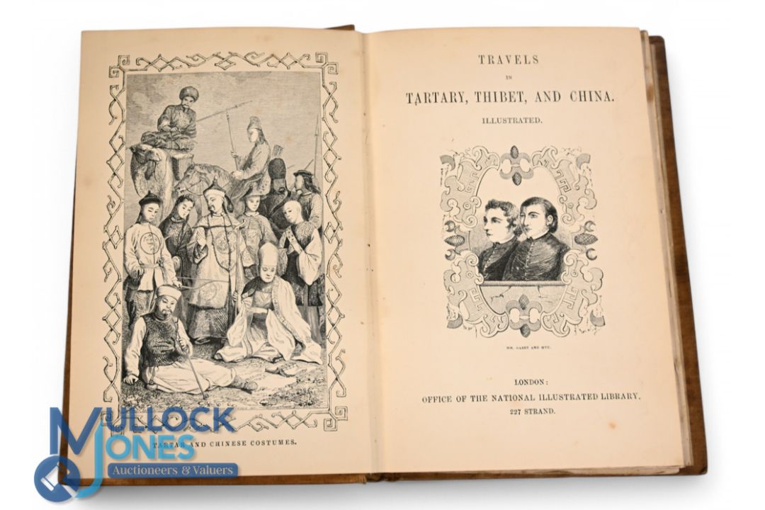 Travels In Tartary, Thibet and China by M Huc c1850s. An interesting 293 page book with 50 illustrat - Image 3 of 4