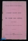 South Australia - The Tanami Gold Country 1909 - Official Government Geologist's Report, 12pp. folio