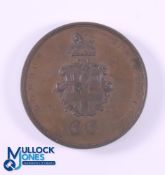 London Institution - Bronze Membership Ticket c1820s - Obverse; Seated allegorical figure