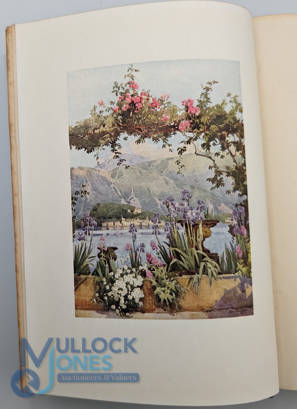 Italy - 'The Italian Lakes' painted by Ella du Cana described by Richard Bagot 1905 - a good size - Image 2 of 2