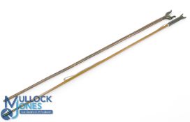 2x Wading Staff Sticks - a Sharpes cane example and a wooden one, having initials J S carved to top